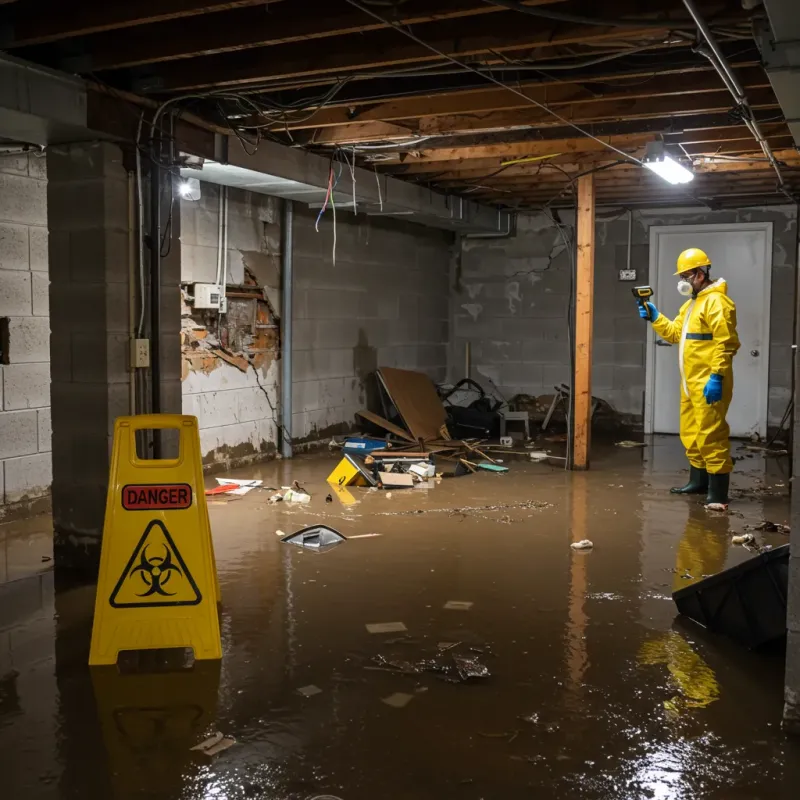 Flooded Basement Electrical Hazard in Fort Davis, TX Property