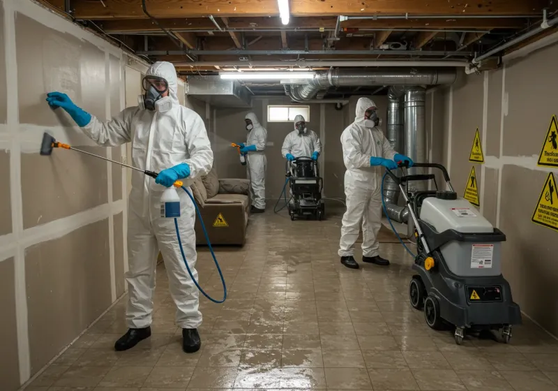 Basement Moisture Removal and Structural Drying process in Fort Davis, TX